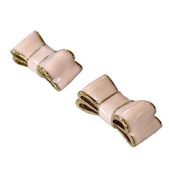 Kate Spade Stacked Bow Blush Pink Earrings - Picture 2 of 14